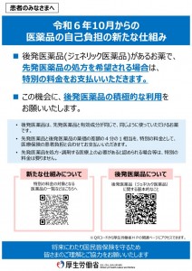 医薬品の自己負担の仕組みのサムネイル